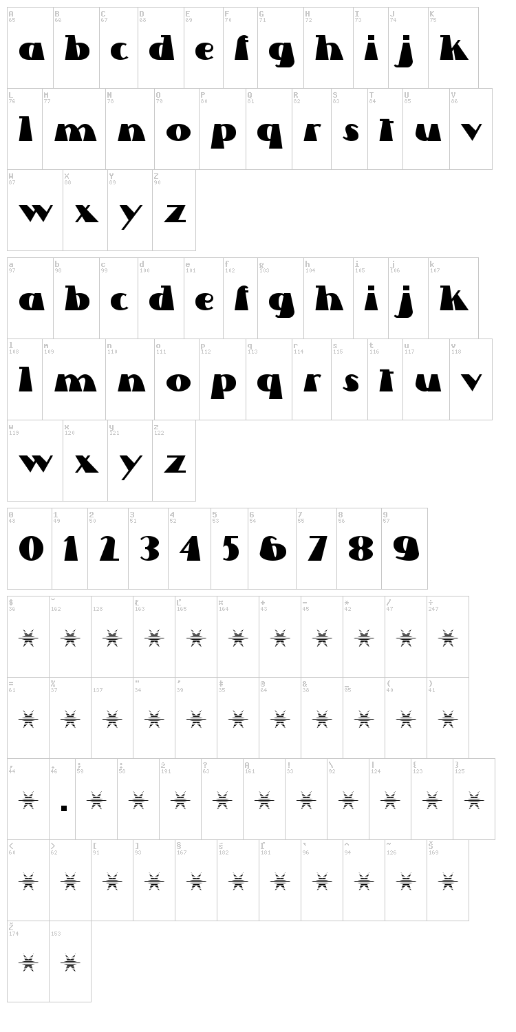 Lettre Dans Le Decor font map